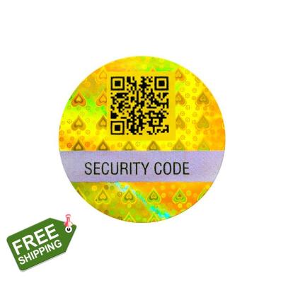 China Hologram Hologram Self Adhesive Original Vinyl Scratch High Security Holographic Sticker for sale