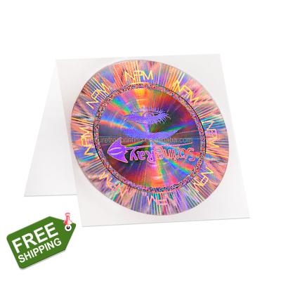 China Holographic Printing Die Cut Professional Sticker Maker Custom 3D Hologram Sticker for sale