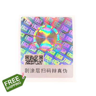 China 3D Hologram Holographic Printing Sticker Roll In QR Code Scratch Off Sticker Label for sale