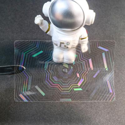 China Hologram Clear Transparent Hologram Overlay Sticker For VIP Cards And ID Cards for sale