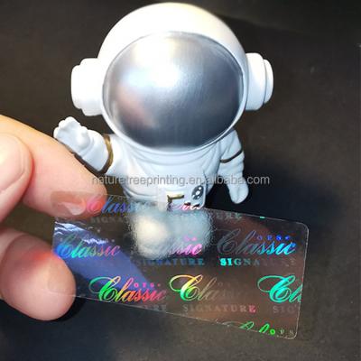 China Laser Holographic Custom Clear Holographic Label Transparent Hologram Sticker for sale