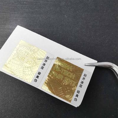 China Holographic Durable Sticker Customized Scratch Off Small 3D Hologram Label Sticker Made In USA China for sale