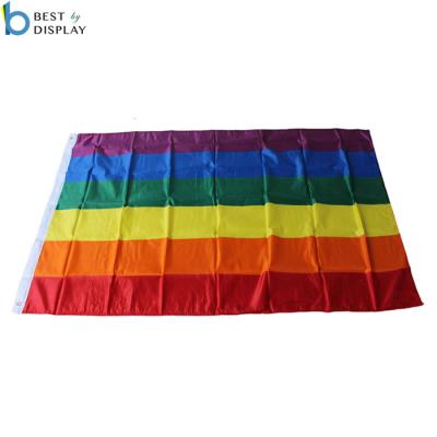 China FLY China Made Custom Rainbow Flag Promotional LGBTQ Gay Pride Flag for sale