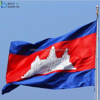 China Custom Wholesale South Asia Country Cambodia FLYING National Flag for sale