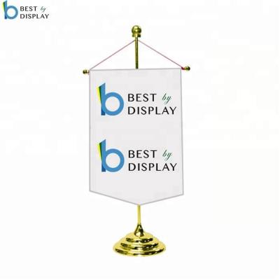 China Table Pennant Flag Table Pennant Flag with Stainless Steel Flagpole and Stand for sale