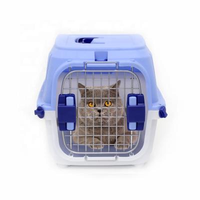 China Air Dog Cat Carrier Travel Carrier Viable Cage Box Portable Pet Box Pet Crate For Small Dog for sale