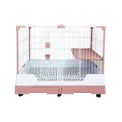 China Easy Clean Anti-spray Viable Pee Release Pet Cage For Bunny Dog Cat Guinea Pigs Cage Pets Comfortable Cage for sale