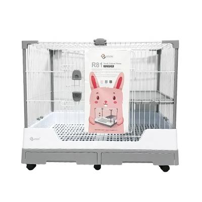 China Easy Clean Anti-spray Viable Pee Release Pet Cage For Bunny Dog Cat Guinea Pigs Comfortable Cage for sale