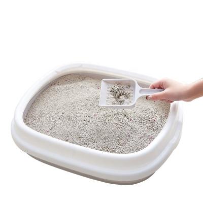 China Viable Plastic Indoor Cat Litter Box Scoop Free Pet Cat Litter Sifting Box For Cat Toilet Training Toilet Tray for sale