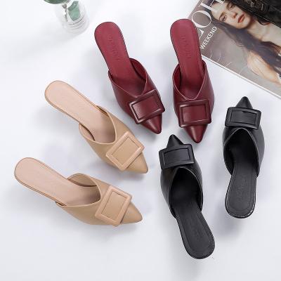 China CUSHIONING elegant shoes pumps low heels wholesale ladies women slippers for sale