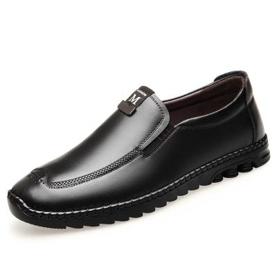 China Fashion Trend High Quality Men's Elastic Band Slip-On Double Loafer Oxford Formal Business Casual Dress Shoes For Men Leather Shoes for sale