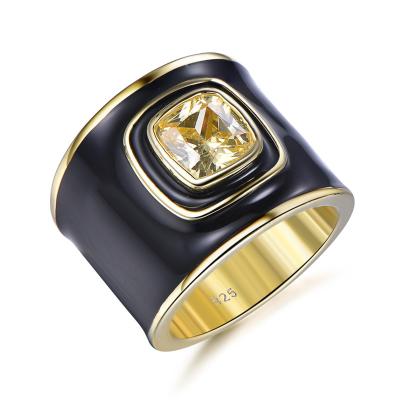 China Fashion Hip Hop Romantic Gemstone Jewelry Ring Men Rings Black Cheap For Men Gold Plated Ring for sale