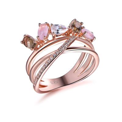 China CLASSIC Fashion Promise Custom Rose Gold Ring Wedding Jewelry Gold Plated Rings For Women Engagement Diamond Gold Rings for sale