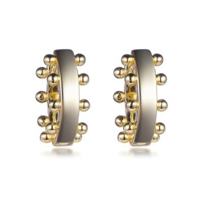 China Classic Design 925 Sterling Silver 18k Gold Huggie Hoop Earrings Nickel Free Lead Free for sale