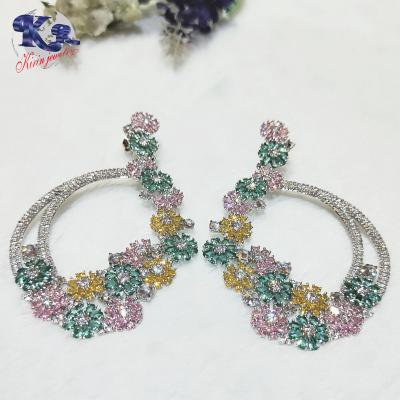 China Vintage Beautiful Designed 925 Sterling Silver Drop Round Earrings For Women for sale