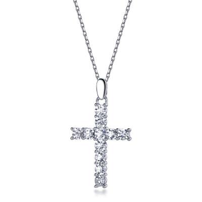 China Fashion Trendy Popular Necklace Sterling Silver Necklace Cross Pendant 925 Jewelry For Women for sale