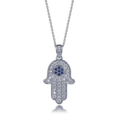 China Nickel Free Fashion Lead Free 925 Sterling Silver Evil Eye Women Designer Diamond Necklace Mom Jewelry Pendant Necklace for sale