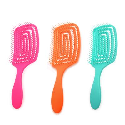 China Salon hair make newcomer customize logo high quality round curved detangle hair brush big comb for sale