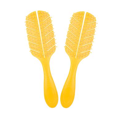 China Salon Hair Make 2021 Best Selling Nylon Hair Hollow Head Scalp Brush Salon Massage Plastic Duct Hair Brush for sale