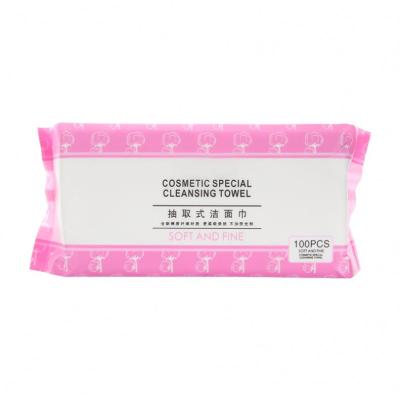 China Paper - Beauty Salon Tools Cotton Disposable Wrapping Wet Dry Disposable Dual Function Soft Face Towel for sale