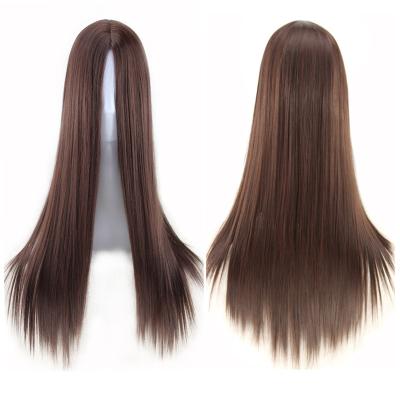 China Wanmei hair salon fashion sales European and American African American long straight hair wig chemical fiber headwear for sale