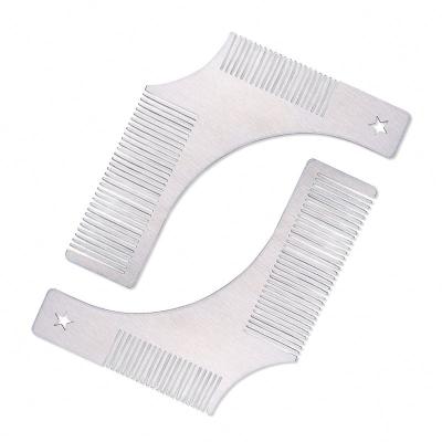 China Beauty Barber Shop Men Trimming Mustache Fashion Stainless Steel Beard Comb for sale