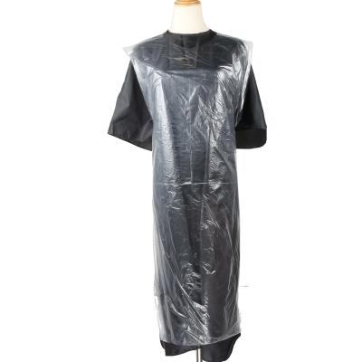 China High Quality Disposable Beauty Barber Shop Gown Hair Cutting Waterproof Transparent Apron Hair Barber Cape for sale