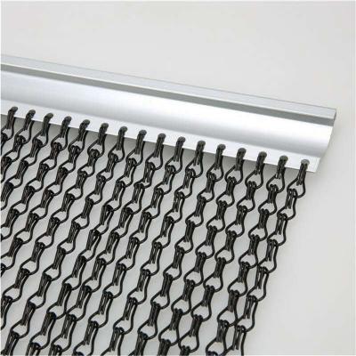 China 2.0 MM Thickness Non-fading Hanging Chain Link Aluminium Fly Screen With Dimension 90x210 CM for sale