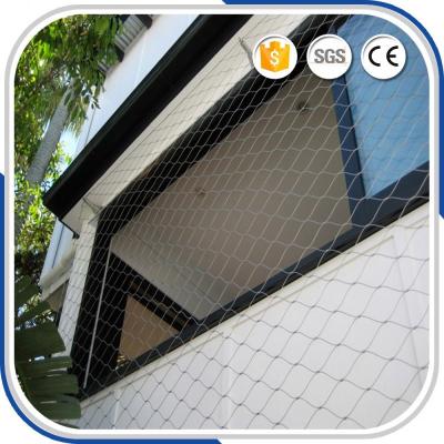 China 2mm Thickness Outdoor Architectural Flexible Stainless Steel Wire Rope Mesh Facade Cladding for sale