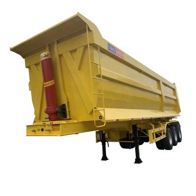 China Leitewei hydraulic rear kit truck trailer 45 cubic meter tipper 3/4 axles dump semi trailers for sale for sale