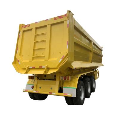 China Truck trailer China made rear liner type 45cbm 80ton volume dump tipper semi trailer for mineral loading for sale