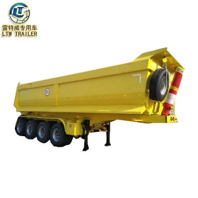 China Truck Trailer Stone 3 Axles 2 Axles Food Truck Tractor Tipper U-shape Customized Rear Dump Trailer For Sale for sale