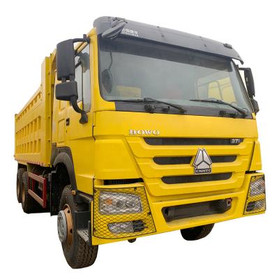 China 375HP 50ton 60ton Used Cargo Truck With Tarpaulin 10 Wheels 6X4 Tipper Mini Sino HOWO Dump Truck Price 6 - 8L for sale