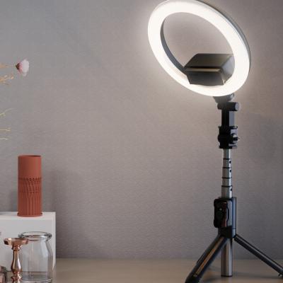 China Face Detection All in One Rechargeable Selfie Ring Light with Tripod Stand with Tracking Cell Phone Holder Ring Light Selfie Stick for sale