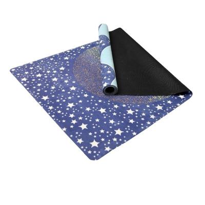 China Cheap Non-Slip Suede Yoga Mat Custom Non-Slip Large Rebound Band Pilates Yoga Mat Factory Eco-Friendly/Non-Toxic/Non-Slip/Washable/Stable Back for sale