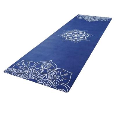 China Custom Eco-Friendly/Non-Toxic/Non-Slip/Washable/Rebound Stable Custom Printed Natural Rubber Suede Yoga Mat With Carrying Strap For Eco-Friendly Women for sale