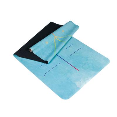 China Custom Eco-Friendly/Non-Toxic/Non-Slip/Washable/Rebound Stable Custom Printed Unique Design Premium Suede Rubber Yoga Mat Machine Washable for sale