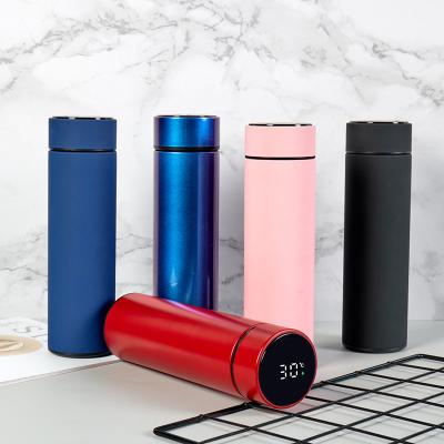 China Stored Flask LED Vacuum Stainless Steel Double Wall Smart Thermo Water Bottle Sublimation Tumbler Temperature Display for sale