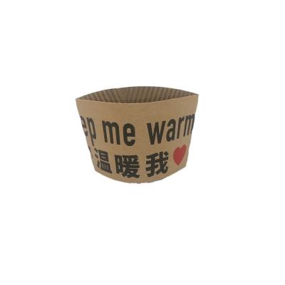 China Recyclable Hot Paper Cup Sleeve , Kpop Custom Paper Coffee Cup Sleeve With Logo for sale