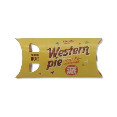 China Factory Custom Stock Disposable Kraft Paper Candy Pillow Box Take Away Food Box for sale