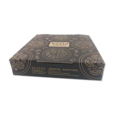 China Recyclable Custom Design Food Box Corrugated Brown Paper Pizza Box for sale