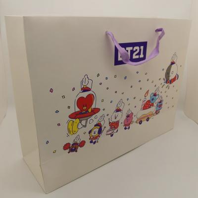 China Recyclable Custom Fashion Your Own Logo Print Luxury Dresses Women And Used Clothing Gift Shopping Paper Bags for sale