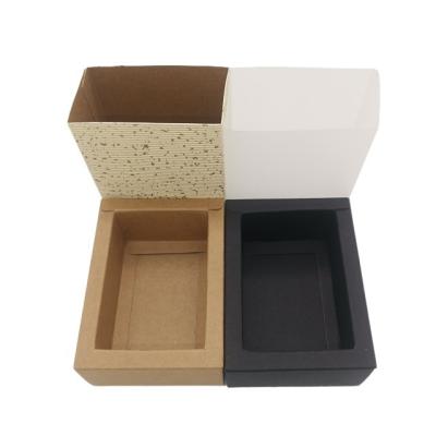 China Recyclable Two Sides Sliding Custom Brown Kraft Drawer Different Size Chocolate Bar Box Paper Packaging for sale