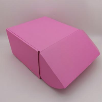 China Recycled Materials Custom Mailer Box With Pink Logo Box Cardboard Corrugated Small Shipping Boxes Amazon Branded Packaging for sale