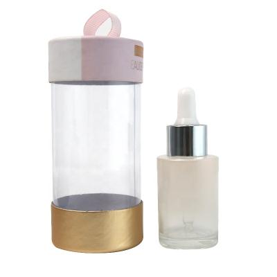 China Wholesale Cosmetic 5ml 20ml 30ml 60ml Matte Colored Facial Oil Crazy Pink Round Shaped Serum Empty Glass Dropper Bottles With Packaging for sale