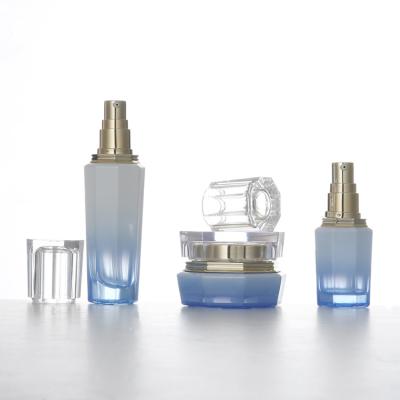 China Cosmetic Frosted Modern Manufacturer Acrylic Cosmetics Jars White Preform 250grams Jar And Bottle for sale