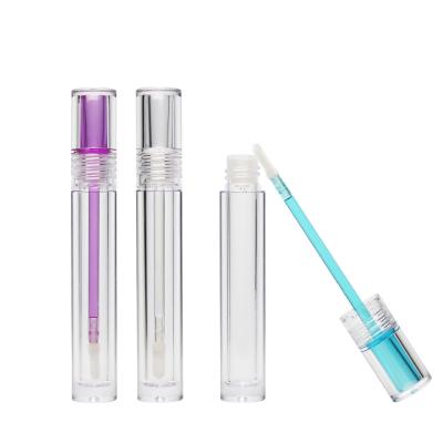 China Magic Wand Cosmetic Round Empty Clear Tubes Liquid Lip Gloss Tube, Cheap Purple Blue White Lip Gloss Tube~ 8ml 10ml Containers for sale