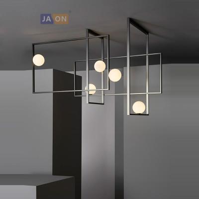 China Residential G9 Led Postmodern Iron Glass Black Gold Chandelier Lighting LED Lamp Light For Foyer Dining Room for sale