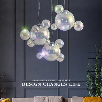 China Residential Post Modern LED Pendant Light Fixture Lampen Colorized Mickey Chandelier Lighting Lamparas De Techo For Dining Room for sale