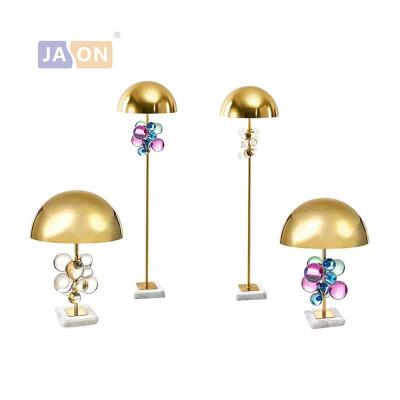 China Post Modern Led Iron e27 Crystal Marble Golden LED Floor Lamp Floor Lamp Modern Led Floor Lamp for Foyer Study Dining Room Bedroom for sale